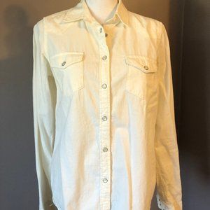 White Women's GAP button up small long sleeve